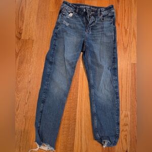 American Eagle Outfitters Distressed Blue Boyfriend Jeans